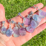 Raw Rainbow Fluorite Pendant