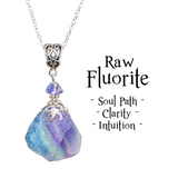 Raw Rainbow Fluorite Pendant