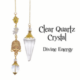 Clear Quartz Crystal Goddess Pendulum