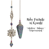 Ruby Fuchsite in Kyanite Pendulum