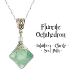 Fluorite Octahedron Crystal Necklace