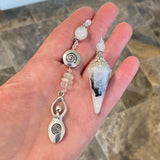 Rainbow Moonstone Goddess Pendulum