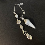 Rainbow Moonstone Goddess Pendulum