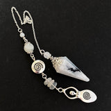 Rainbow Moonstone Goddess Pendulum