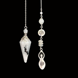 Rainbow Moonstone Goddess Pendulum