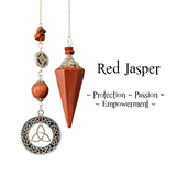 Red Jasper Celtic Pendulum